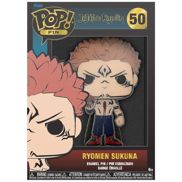 Funko POP #50 Pins Jujustu Kaisen Ryomen Sukuna Large Enamel Pin
